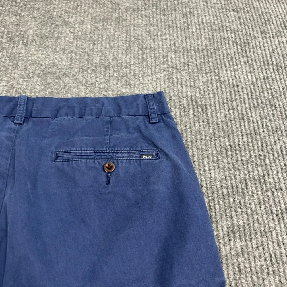 Polo Ralph Lauren Chino Shorts Mens 33‎ Blue Cotton Classic Fit Casual Preppy